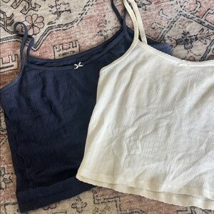 Brandy Melville Navy & white tank tops - $30 for both